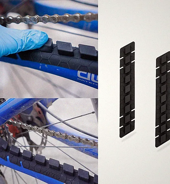 2 Pcs Bike Frame Chainstay Protectors, Mountain Bike Silicone Scratch-Resistant