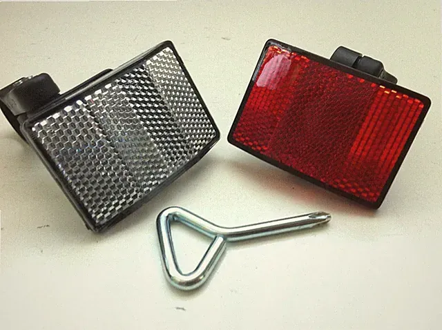 Bicycle Reflector set Clear and Red Bikes