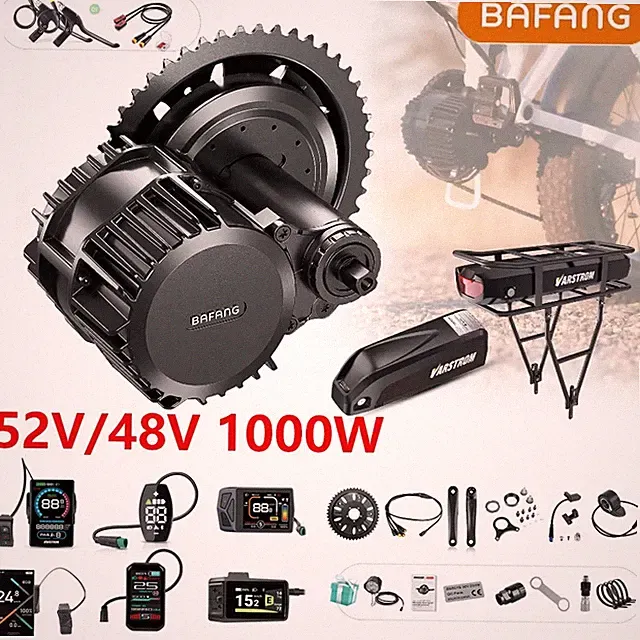 48V/52V1000W Bafang Mid Drive Motor Kit BBSHD Ebike Conversion Kits 68-120mm US