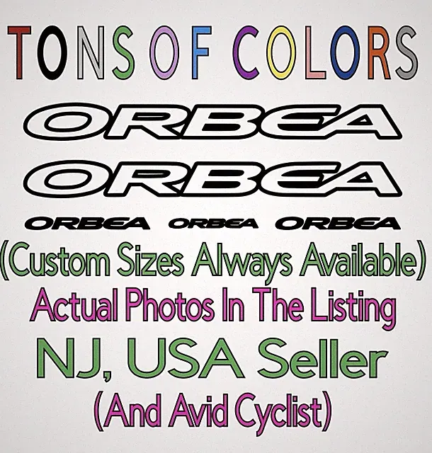 5 Pc Orbea Bikes OUTLINE Style Die Cut Vinyl Decal Set MTB Road Gravel Bicycle
