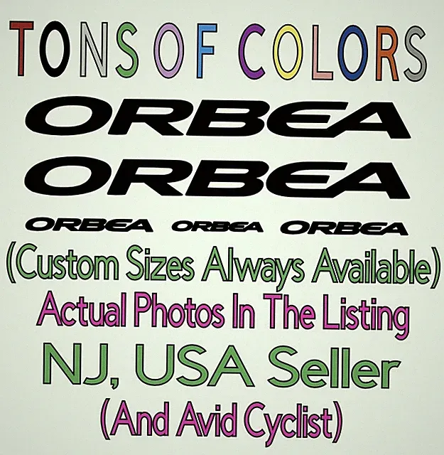 5 Pc Orbea Bikes SOLID Die Cut Vinyl Decal Set MTB Road Gravel Bicycle