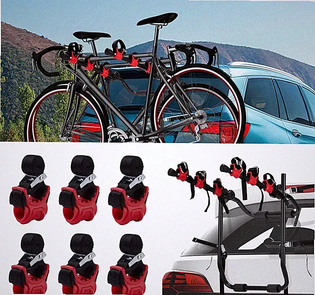 6Pcs/Set Bike Rack Hitch Mount Bicycle Car Bike Rack Strap Replacement Cradle...