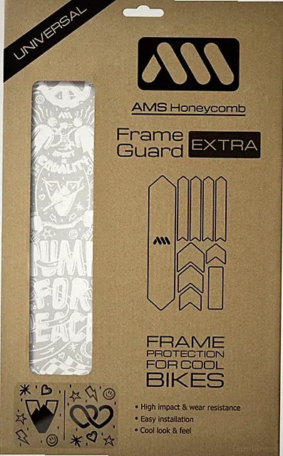 All Mountain MTB Bike Frame Protector - Honeycomb 10 Piece Pump For Piece White