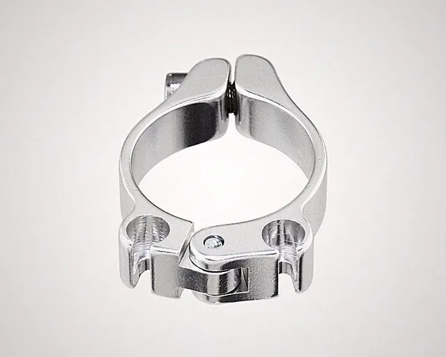 ALTALINE BICYCLE ALLOY CLAMP-ON DOUBLE CABLE HOUSING STOP (SIZE 28.60) SILVER.