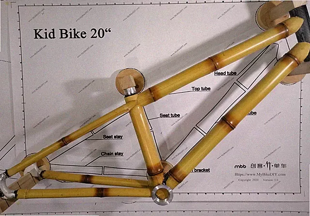 Custom Bamboo Bicycle Frame Build Kit for Teens