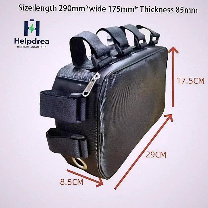 Electric Bicycle Bike Battery Bag Cover Down tube Frame Case Storage for Ebike