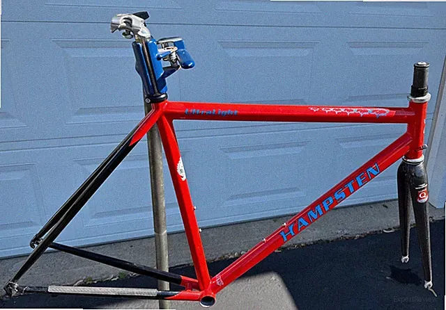 Hampsten Cycles Ultralight custom semi-compact steel frame