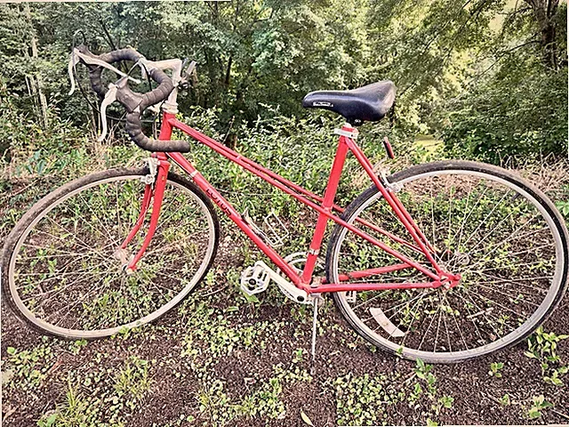 Lotus Red Road Bike 27in Wheels 22in Frame Drop Bar Down Tube Shifters