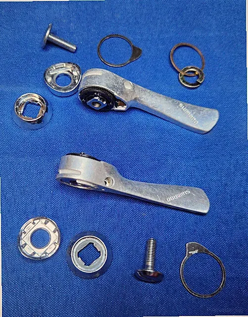 NOS Vintage Shimano L422 Downtube Shifter Set Touring Road Silver Incomplete