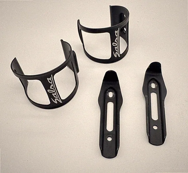 Pair of Salsa Bicycle Bottle Cage Flat Black Aluminum Commuter Gravel Touring