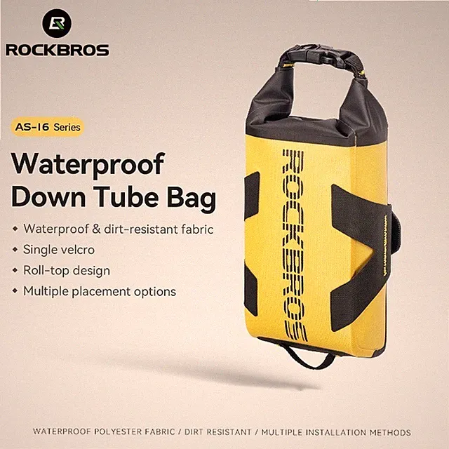 ROCKBROS Bike Down Tube Bag Waterproof And Dirt-Resistant Front Fork Bag