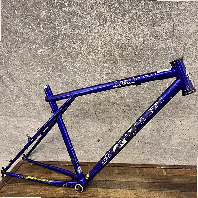 Vintage GT Karakoram Chromoly MTB Frame 16in Blue Triple Triangle 26in 135mm