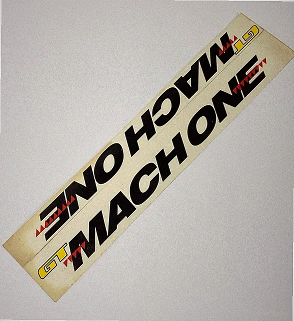 Vintage GT Mach One BMX Bicycle Frame Down Tube Decal Sticker Set NOS