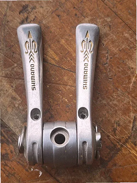 vintage Shimano 105 Golden Arrow Down Tube Shifters Top Aero Mount SL-A105