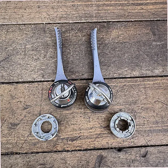 Vintage Shimano Dura Ace SL-7401 7 Speed Downtube Shifter Set Gray 7s Road Bike
