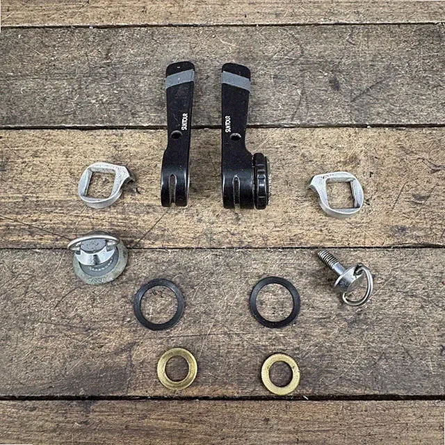 Vintage Suntour Shifters Down Tube 6s Black Index Power Control Set Road Bike
