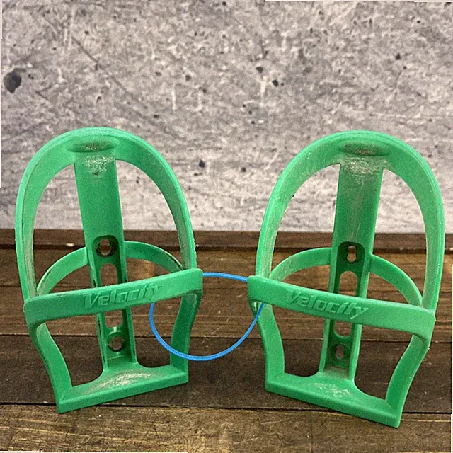 Vintage Velocity Green Water Bottle Cages Plastic Bike Lightweight 65g MTB Rasta