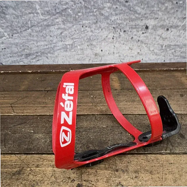 Vintage Zefal Red Plastic Bicycle Water Bottle Cage Lightweight Holder Road MTB